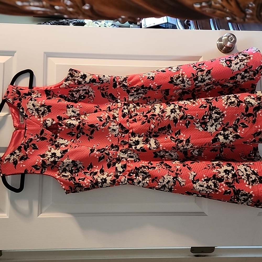 Danny & Nicole Coral Floral Dress